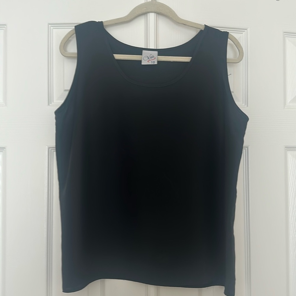 Black vest top size 18